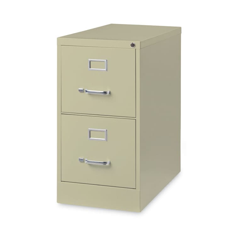 ALERA Two-Drawer Economy Vertical File, Letter-Size File Drawers, 15" x 26.5" x 28.37", Putty (ALEHVF152629PY) thumbnail 2
