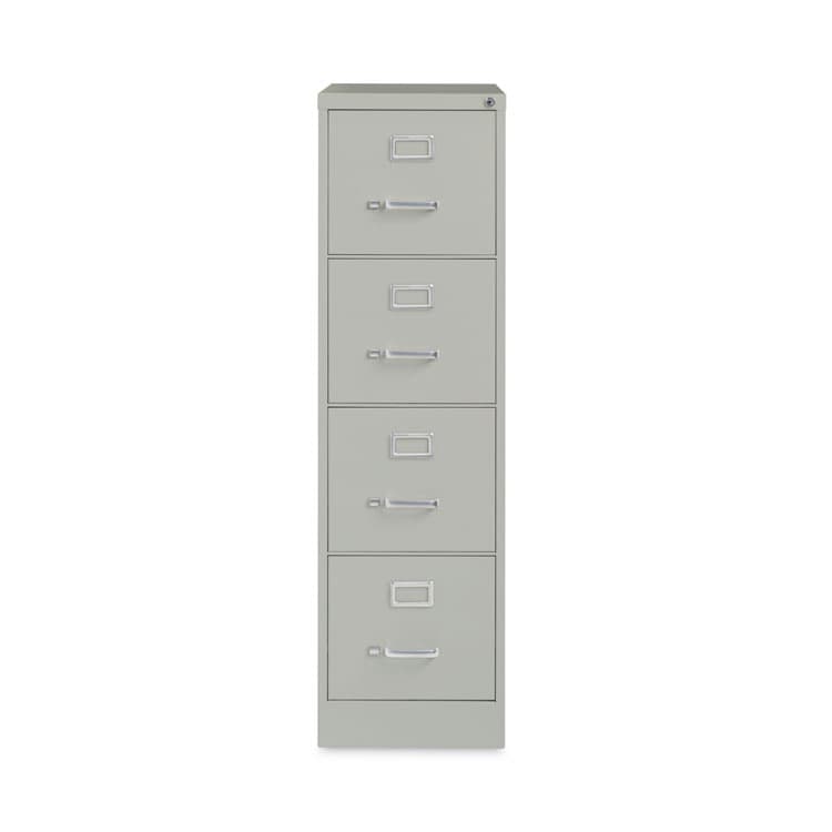 ALERA Four-Drawer Economy Vertical File, Letter-Size File Drawers, 15" x 26.5" x 52", Light Gray (ALEHVF152652LG) thumbnail 4