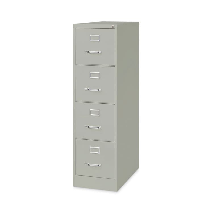 ALERA Four-Drawer Economy Vertical File, Letter-Size File Drawers, 15" x 26.5" x 52", Light Gray (ALEHVF152652LG)