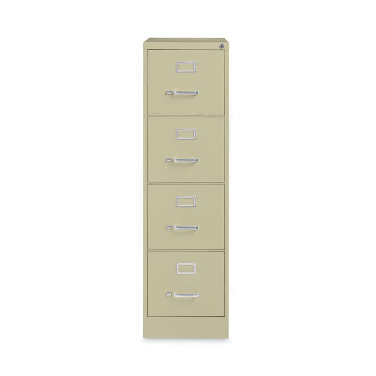 ALERA Four-Drawer Economy Vertical File, Letter-Size File Drawers, 15" x 26.5" x 52", Putty (ALEHVF152652PY)