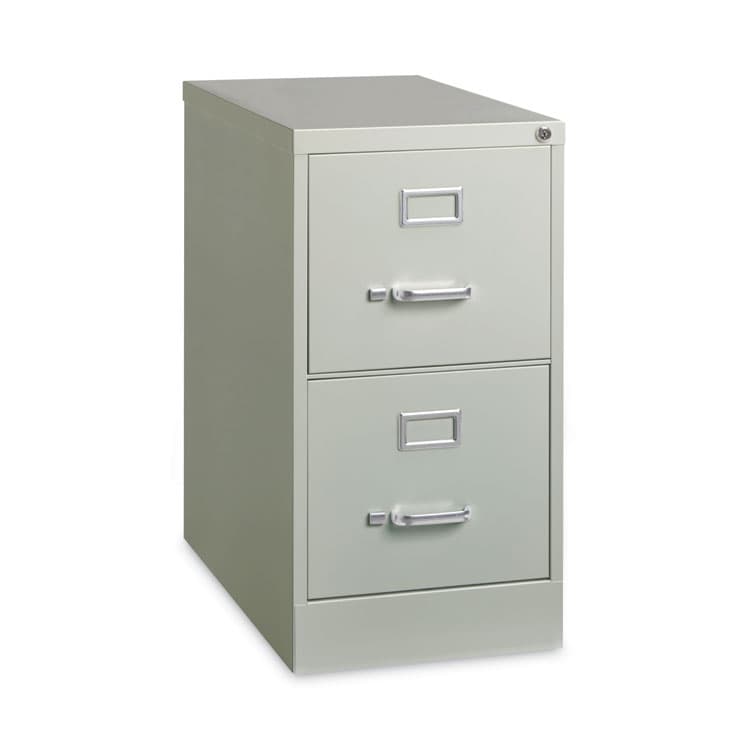 ALERA Two-Drawer Economy Vertical File, Letter-Size File Drawers, 15" x 26.5" x 28.37", Light Gray (ALEHVF152629LG) thumbnail 2