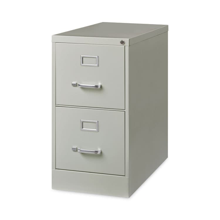 ALERA Two-Drawer Economy Vertical File, Letter-Size File Drawers, 15" x 26.5" x 28.37", Light Gray (ALEHVF152629LG) thumbnail 3