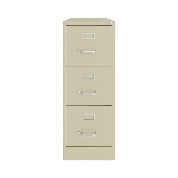 ALERA Three-Drawer Economy Vertical File, Letter-Size File Drawers, 15" x 22" x 40.19", Putty (ALEHVF1541PY)