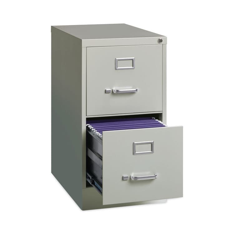 ALERA Two-Drawer Economy Vertical File, Letter-Size File Drawers, 15" x 22" x 28.37", Light Gray (ALEHVF152229LG) thumbnail 4