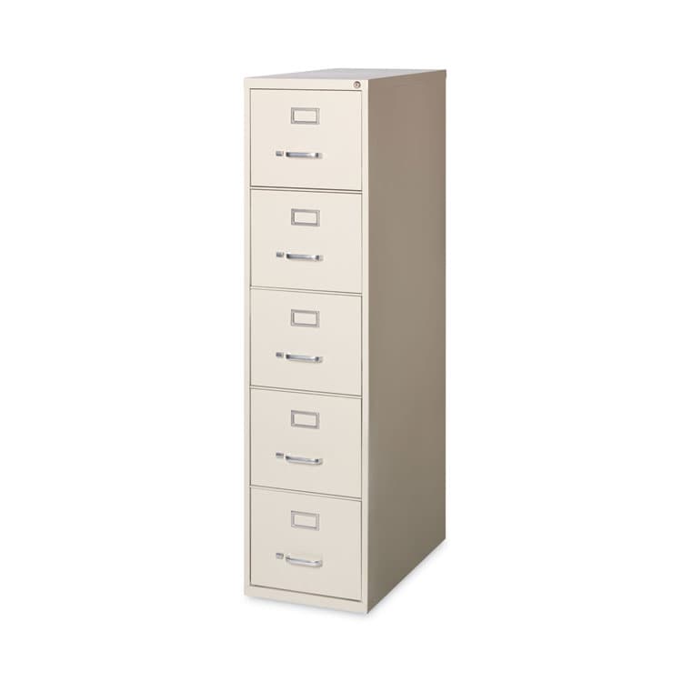 ALERA Five-Drawer Economy Vertical File, Letter-Size File Drawers, 15" x 26.5" x 61.37", Putty (ALEHVF1562PY)