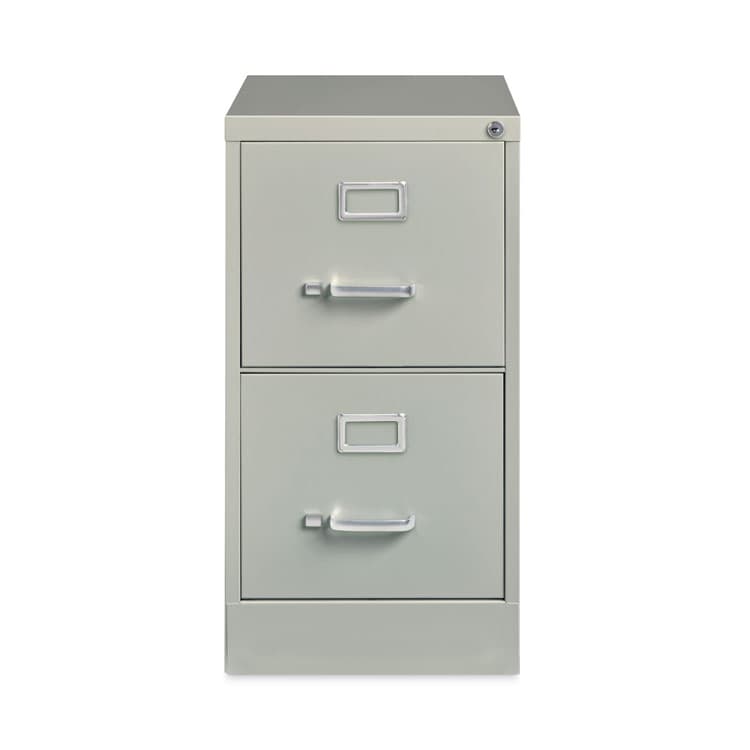 ALERA Two-Drawer Economy Vertical File, Letter-Size File Drawers, 15" x 22" x 28.37", Light Gray (ALEHVF152229LG)