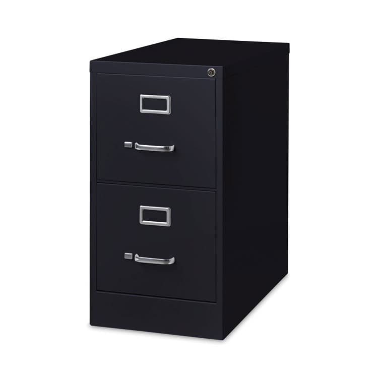 ALERA Two-Drawer Economy Vertical File, Letter-Size File Drawers, 15" x 26.5" x 28.37", Black (ALEHVF152629BL) thumbnail 4