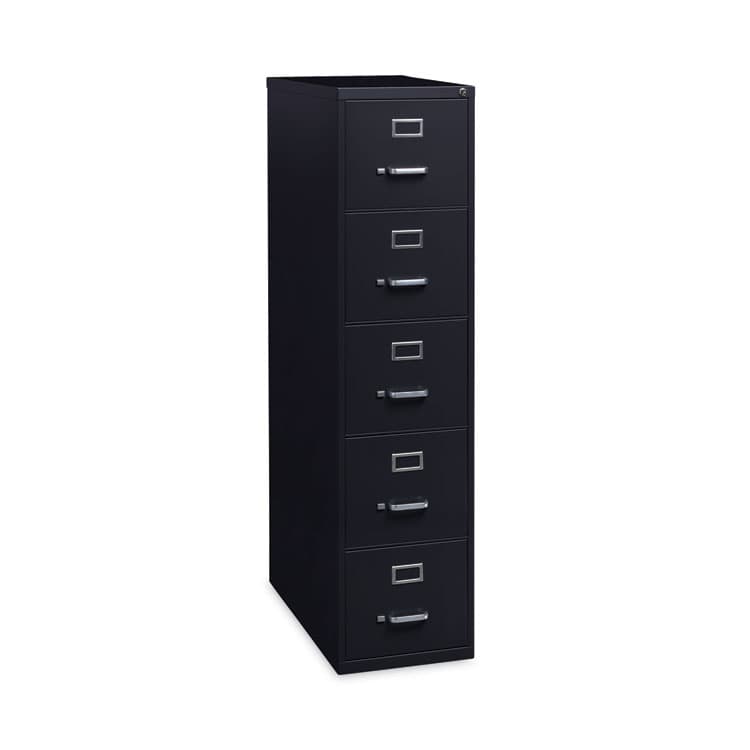 ALERA Five-Drawer Economy Vertical File, Letter-Size File Drawers, 15" x 26.5" x 61.37", Black (ALEHVF1562BL)