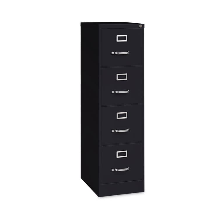 ALERA Four-Drawer Economy Vertical File, Letter-Size File Drawers, 15" x 22" x 52", Black (ALEHVF152252BL) thumbnail 3