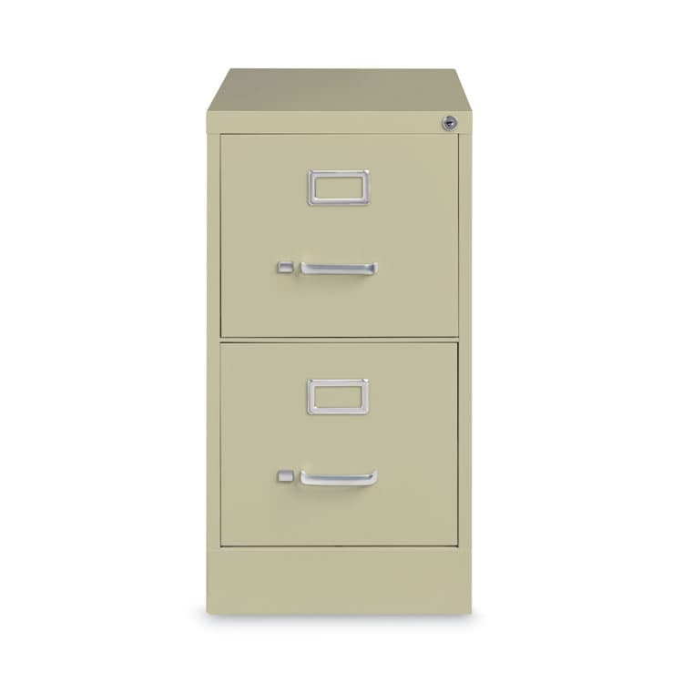 ALERA Two-Drawer Economy Vertical File, Letter-Size File Drawers, 15" x 26.5" x 28.37", Putty (ALEHVF152629PY)