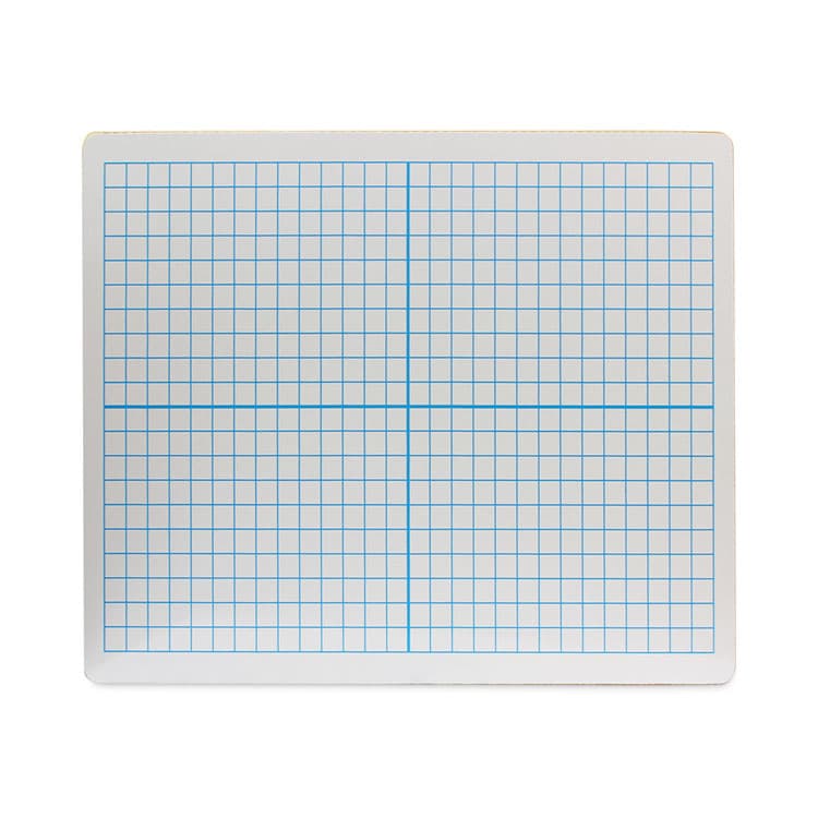 FLIPSIDE PRODUCTS Graphing Two-Sided Dry Erase Board, Computational Grid Format, 12" x 9", White Surface, 12/Pack (FLP11200)