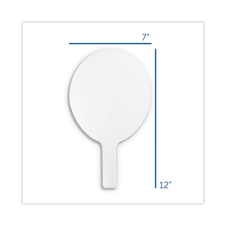 FLIPSIDE PRODUCTS Dry Erase Paddle, 12" x 7", White Surface, 12/Pack (FLP12032) thumbnail 3