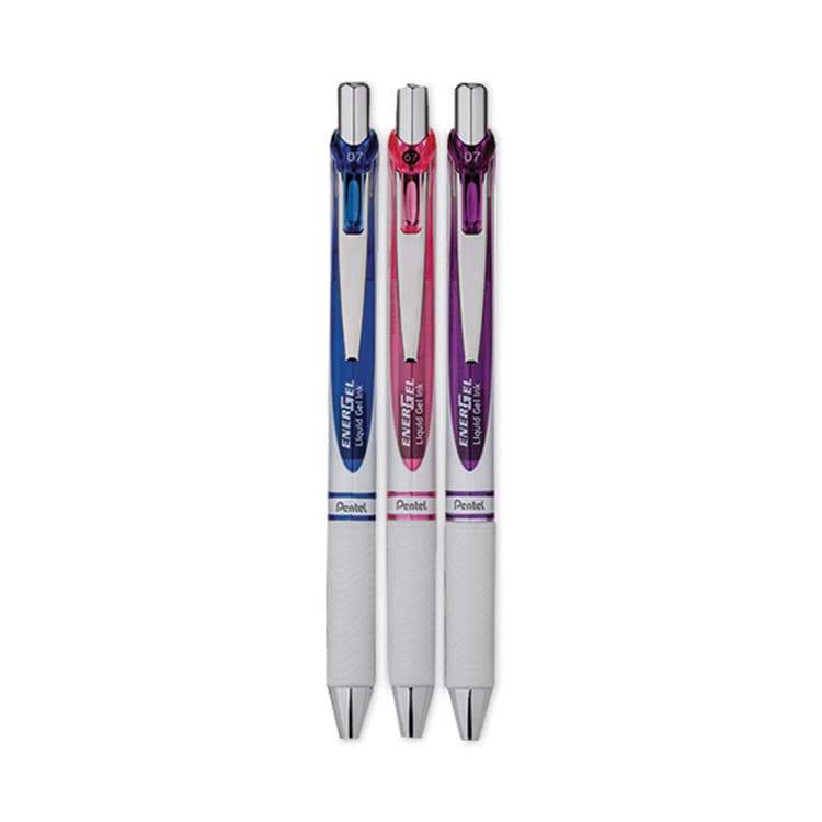 PENTEL OF AMERICA EnerGel Pearl Deluxe RTX Gel Pen, Retractable, Medium 0.7 mm, Assorted Ink and Barrel Colors, 3/Pack (PENBL77WBPS3M2) thumbnail 2