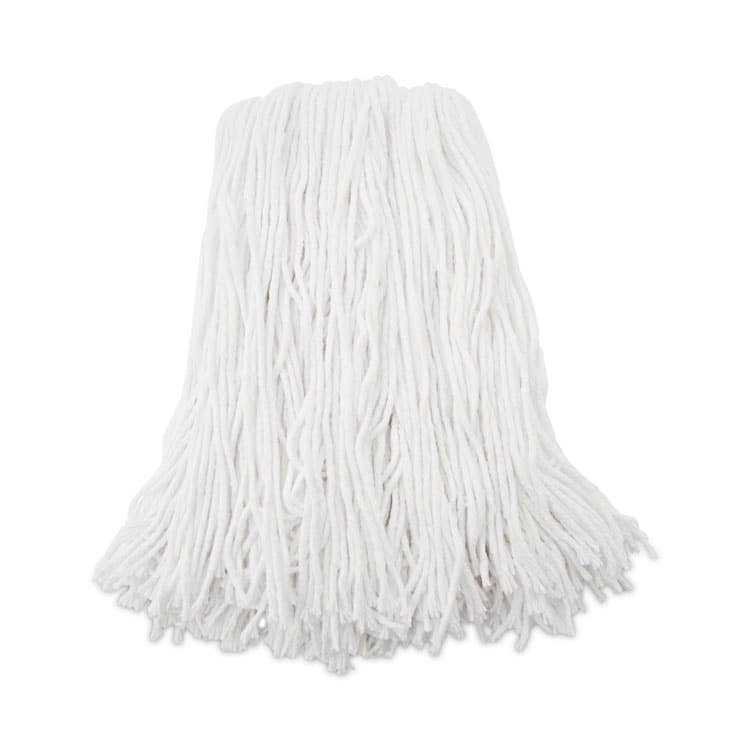 BOARDWALK Premium Cut-End Wet Mop Heads, Rayon, 16 oz, White, 12/Carton (BWK216RCT)