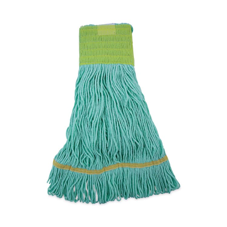 BOARDWALK EcoMop Looped-End Mop Head, Recycled Fibers, Medium Size, Green, 12/Carton (BWK1200MCT)