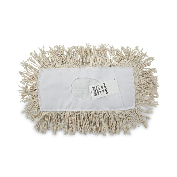 BOARDWALK Industrial Dust Mop Head, Cotton, 12 x 5, White (BWK1312)