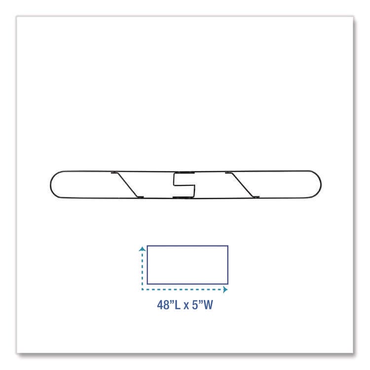 BOARDWALK Clip-On Dust Mop Frame, 48w x 5d, Zinc Plated (BWK1448) thumbnail 3