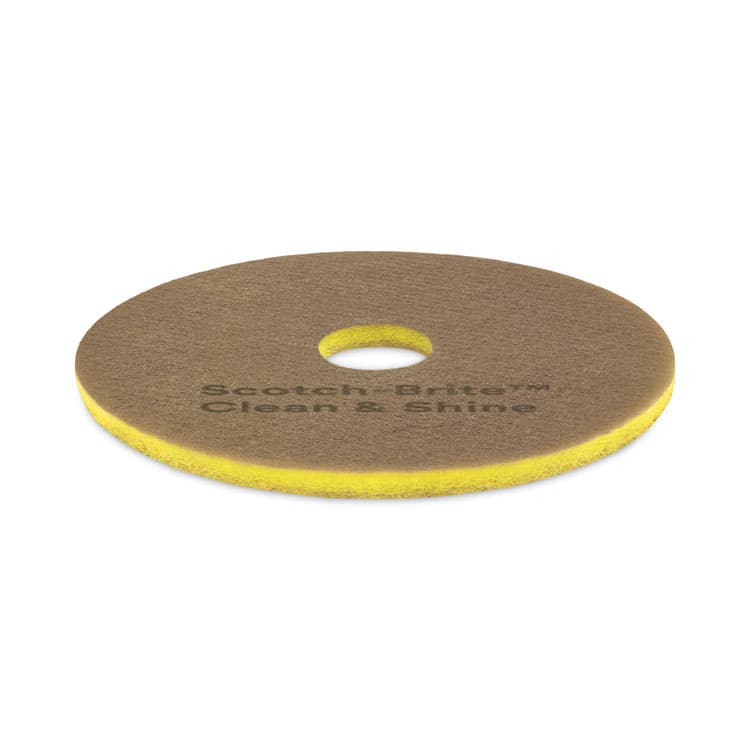 3M/COMMERCIAL TAPE DIV. Clean and Shine Pad, 15" Diameter, Brown, 5/Carton (MMM09540) thumbnail 2