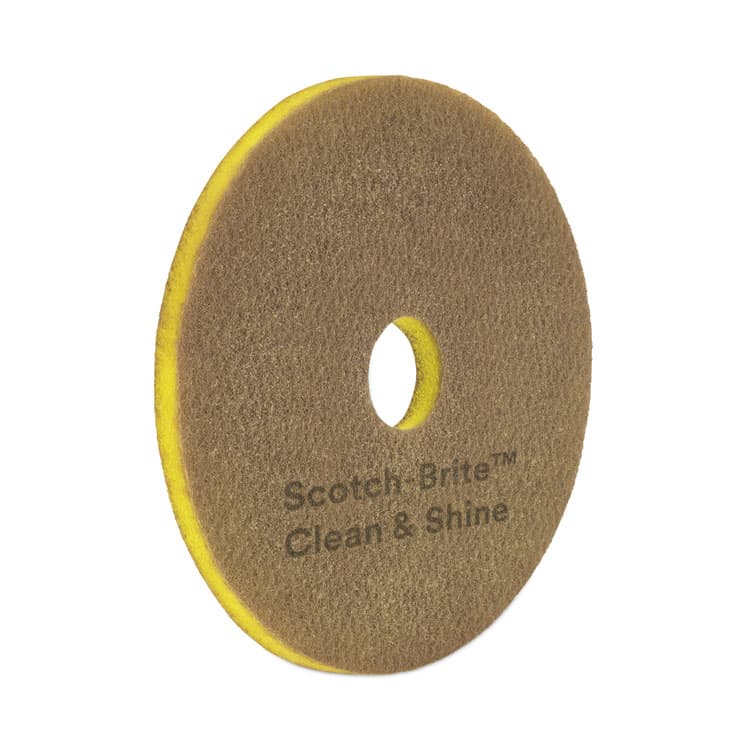3M/COMMERCIAL TAPE DIV. Clean and Shine Pad, 15" Diameter, Brown, 5/Carton (MMM09540) thumbnail 4