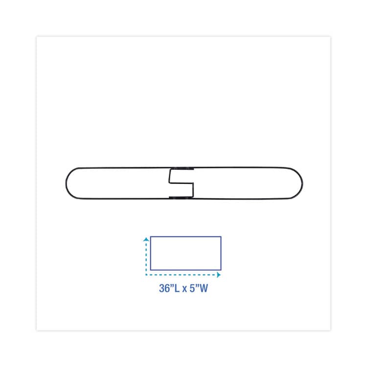 BOARDWALK Clip-On Dust Mop Frame, 36w x 5d, Zinc Plated (BWK1436) thumbnail 2