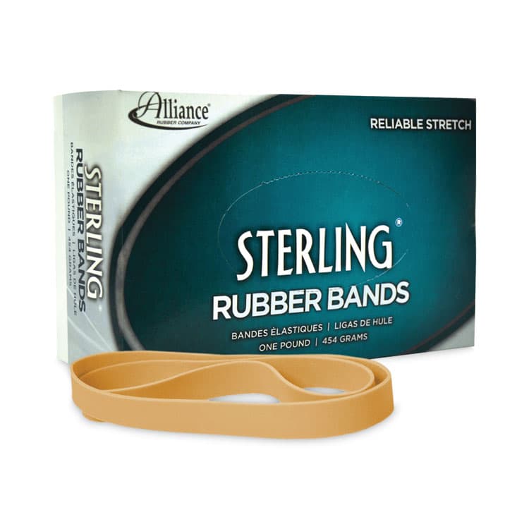 ALLIANCE RUBBER Sterling Rubber Bands, Size 105, 0.05" Gauge, Crepe, 1 lb Box, 70/Box (ALL25055) thumbnail 2