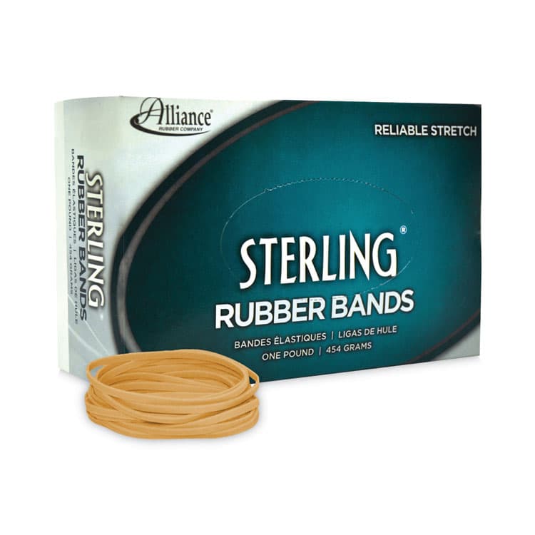 ALLIANCE RUBBER Sterling Rubber Bands, Size 33, 0.03" Gauge, Crepe, 1 lb Box, 850/Box (ALL24335) thumbnail 2