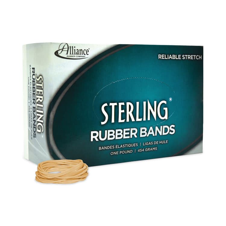 ALLIANCE RUBBER Sterling Rubber Bands, Size 14, 0.03" Gauge, Crepe, 1 lb Box, 3,100/Box (ALL24145) thumbnail 2