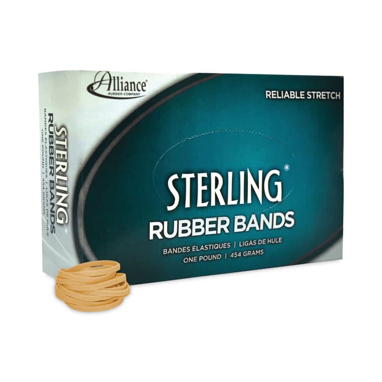 ALLIANCE RUBBER Sterling Rubber Bands, Size 30, 0.03" Gauge, Crepe, 1 lb Box, 1,500/Box (ALL24305) thumbnail 2