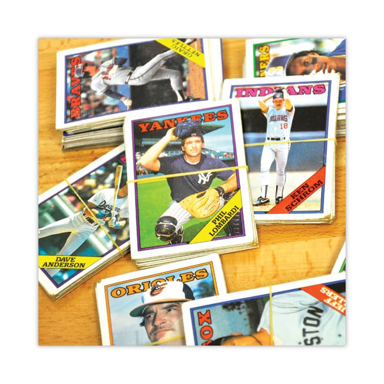 ALLIANCE RUBBER Pale Crepe Gold Rubber Bands, Size 64, 0.04" Gauge, Golden Crepe, 1 lb Box, 490/Box (ALL20645) thumbnail 4