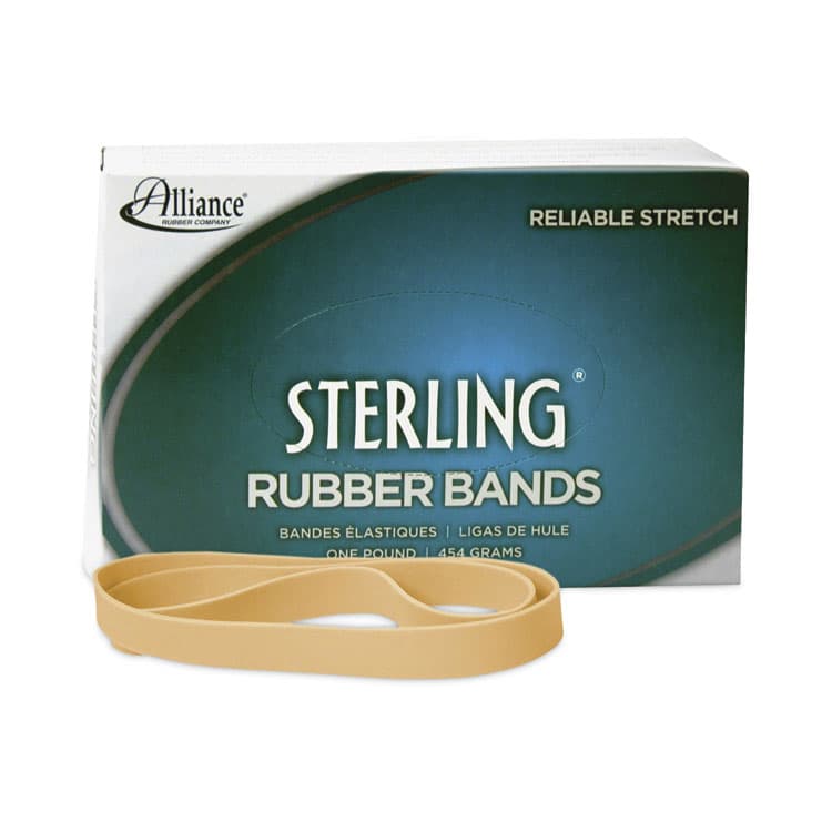 ALLIANCE RUBBER Sterling Rubber Bands, Size 105, 0.05" Gauge, Crepe, 1 lb Box, 70/Box (ALL25055)