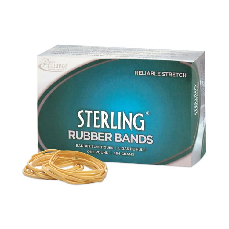 ALLIANCE RUBBER Sterling Rubber Bands, Size 33, 0.03" Gauge, Crepe, 1 lb Box, 850/Box (ALL24335)