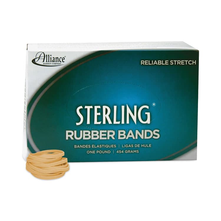 ALLIANCE RUBBER Sterling Rubber Bands, Size 30, 0.03" Gauge, Crepe, 1 lb Box, 1,500/Box (ALL24305)