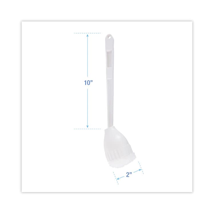 BOARDWALK Cone Bowl Mop, 10" Handle, 2" Mop Head, White, 25/Carton (BWK00170) thumbnail 2