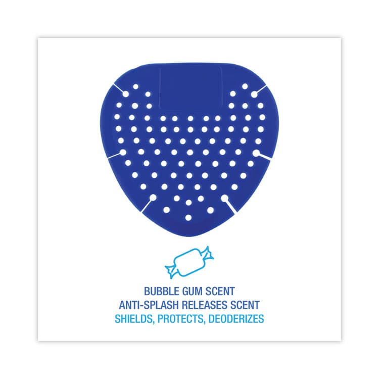 BOARDWALK Deodorizing Urinal Screen, Bubblegum Scent, Blue, 3.5 oz, Dozen (BWK1002) thumbnail 4