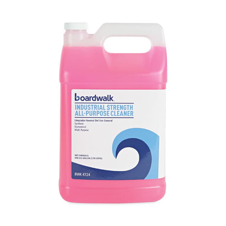 BOARDWALK Industrial Strength All-Purpose Cleaner, Lemon Scent, 1 gal Bottle, 4/Carton (BWK4724) thumbnail 2