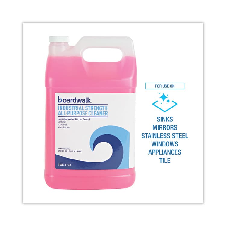 BOARDWALK Industrial Strength All-Purpose Cleaner, Lemon Scent, 1 gal Bottle (BWK4724EA) thumbnail 3
