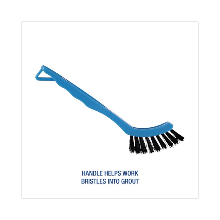 BOARDWALK Grout Brush, Black Nylon Bristles, 8.13" Blue Plastic Handle (BWK9008) thumbnail 4