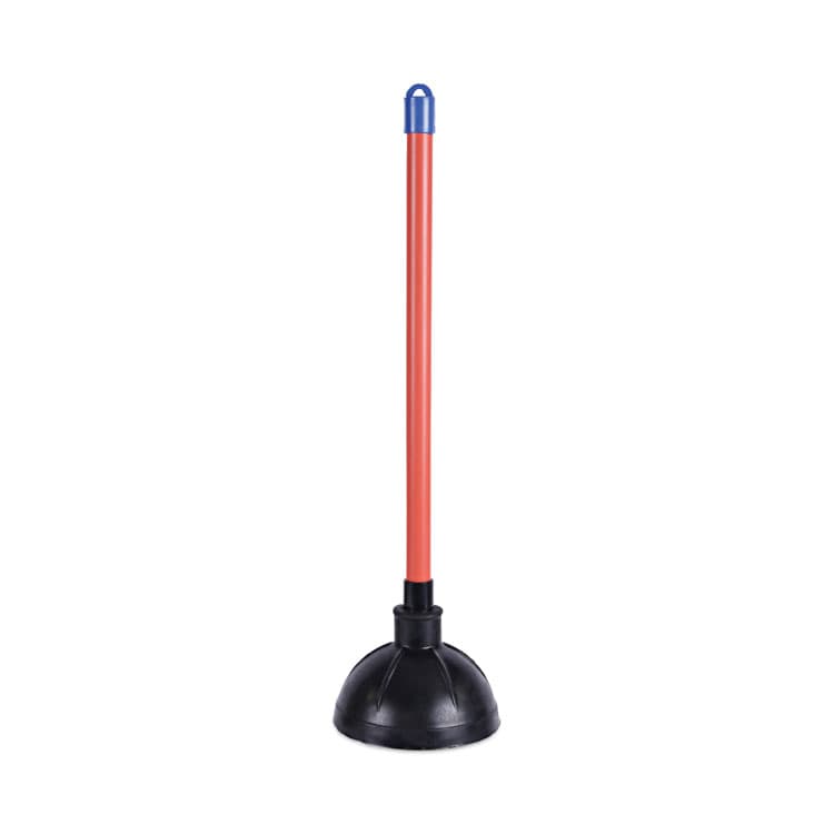 BOARDWALK Toilet Plunger, 18" Plastic Handle, 5.63" dia, Red/Black, 6/Carton (BWK09201)