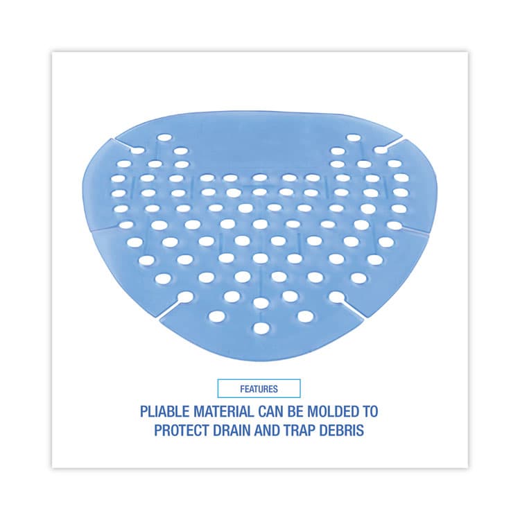 BOARDWALK Gem Urinal Deodorizer Screen, Cotton Blossom Scent, Blue, 12/Box (BWKGEMCBL) thumbnail 2