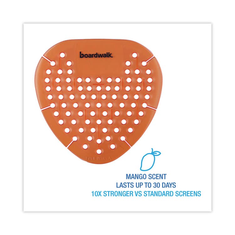 BOARDWALK Gem Urinal Deodorizer Screen, Mango Scent, Orange, 12/Box (BWKGEMMAN) thumbnail 2