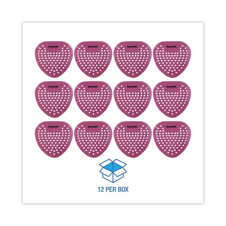 BOARDWALK Gem Urinal Deodorizer Screen, Spiced Apple Scent, Red, 12/Box (BWKGEMSAP) thumbnail 4