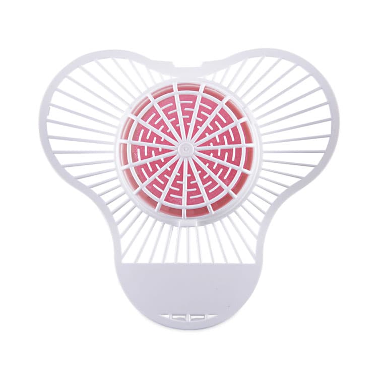 BOARDWALK Urinal Screen with Para Deodorizer Block, Cherry Scent, Red/White, 3 oz, 12/Box (BWKPBS)