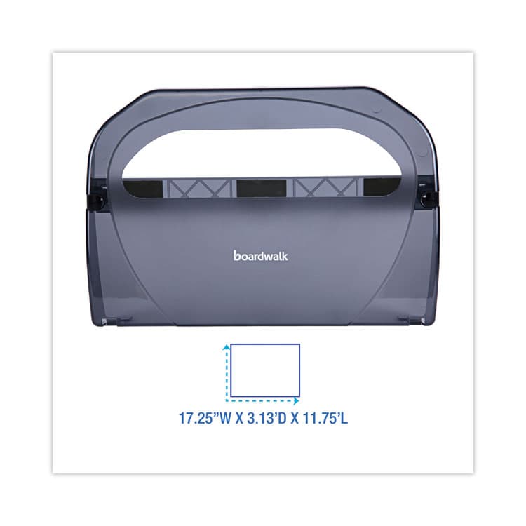 BOARDWALK Toilet Seat Cover Dispenser, 17.25 x 3.13 x 11.75, Smoke (BWKTS510SBBWEA) thumbnail 2