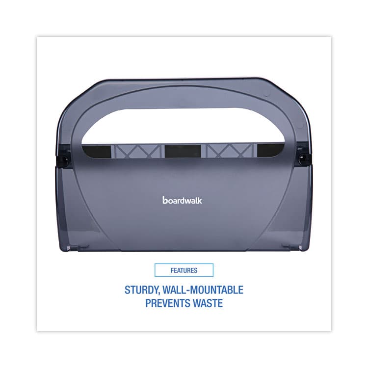 BOARDWALK Toilet Seat Cover Dispenser, 17.25 x 3.13 x 11.75, Smoke (BWKTS510SBBWEA) thumbnail 3