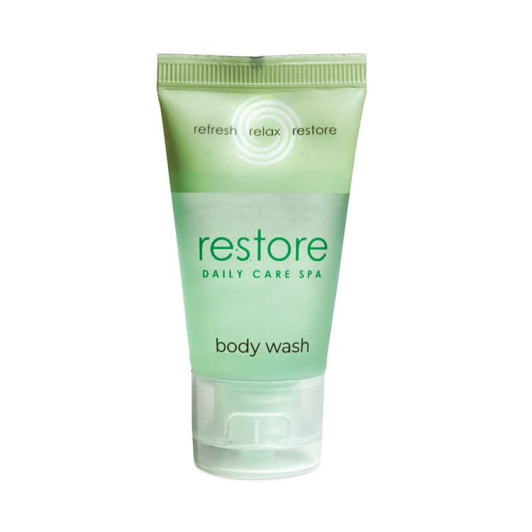 TRANSMACRO AMENITIES Restore Body Wash, Clean Scent, 1 oz, 288/Carton (DIA00027)