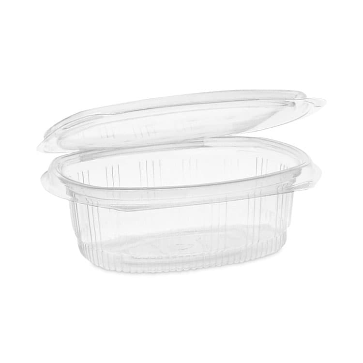 PACTIV EVERGREEN CORPORATION EarthChoice Recycled PET Hinged Container, 16 oz, 4.92 x 5.87 x 2.48, Clear, Plastic, 200/Carton (PCT0CA910160000)