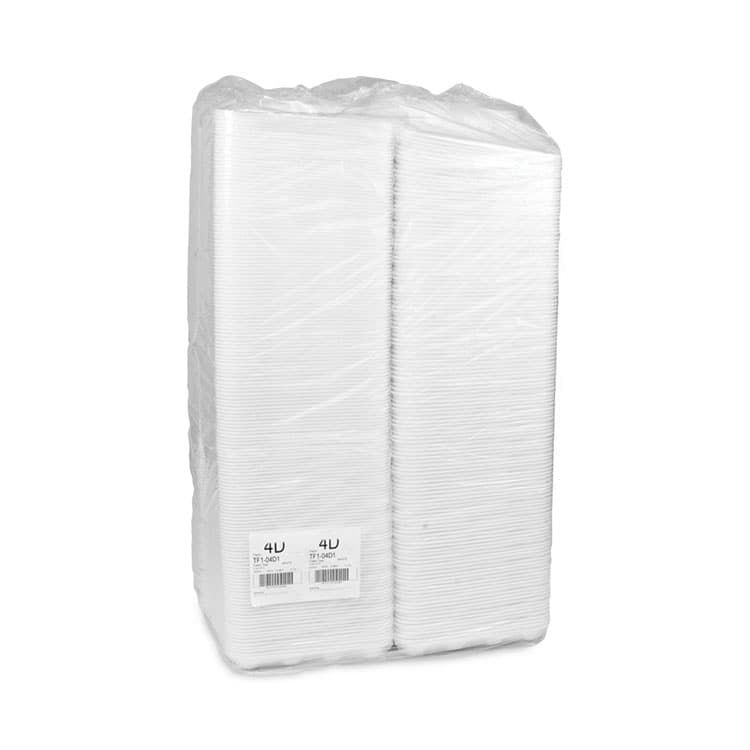 PACTIV EVERGREEN CORPORATION Meat Tray, #4D, 9.5 x 7 x 1.25, White, Foam, 500/Carton (PCT0TF104D10000) thumbnail 2