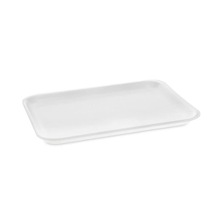 PACTIV EVERGREEN CORPORATION Meat Tray, #4 Shallow, 9.12 x 7.12 x 0.65, White, Foam, 500/Carton (PCT0TF104S00000)