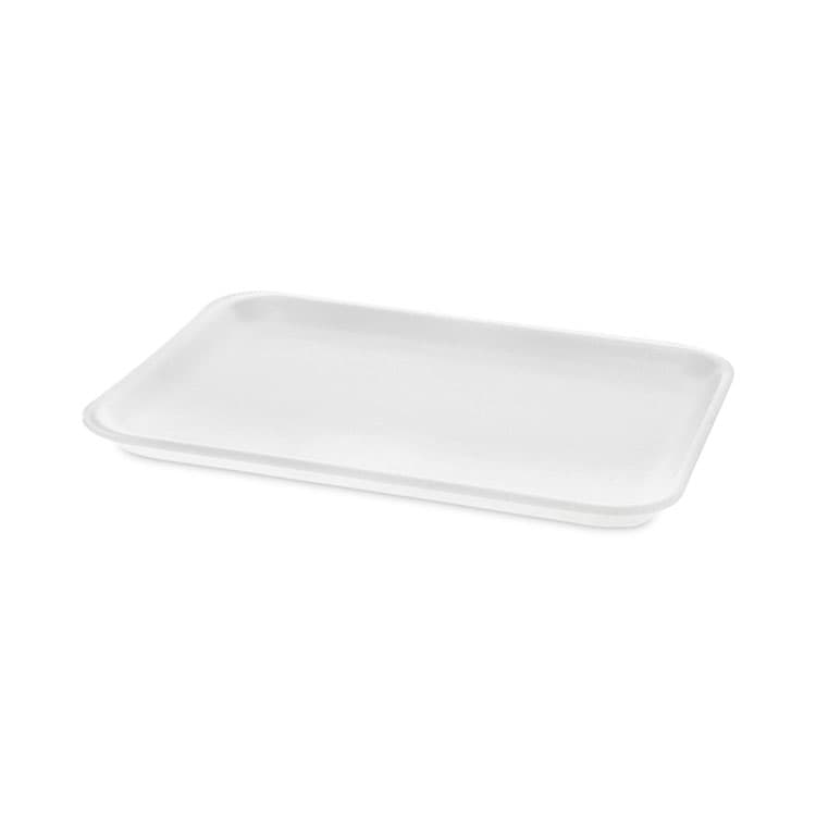 PACTIV EVERGREEN CORPORATION Meat Tray, #4 Shallow, 9.12 x 7.12 x 0.65, White, Foam, 500/Carton (PCT0TF104S00000) thumbnail 2