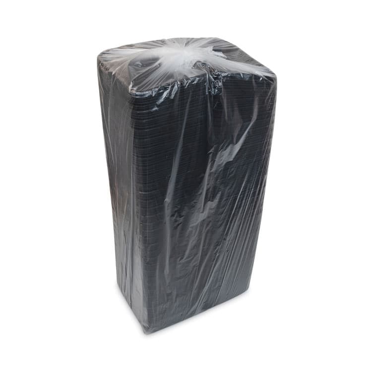 PACTIV EVERGREEN CORPORATION Supermarket Tray, #4D1, 9.5 x 7 x 1.25, Black, Foam, 500/Carton (PCT0TFB04D10000) thumbnail 3